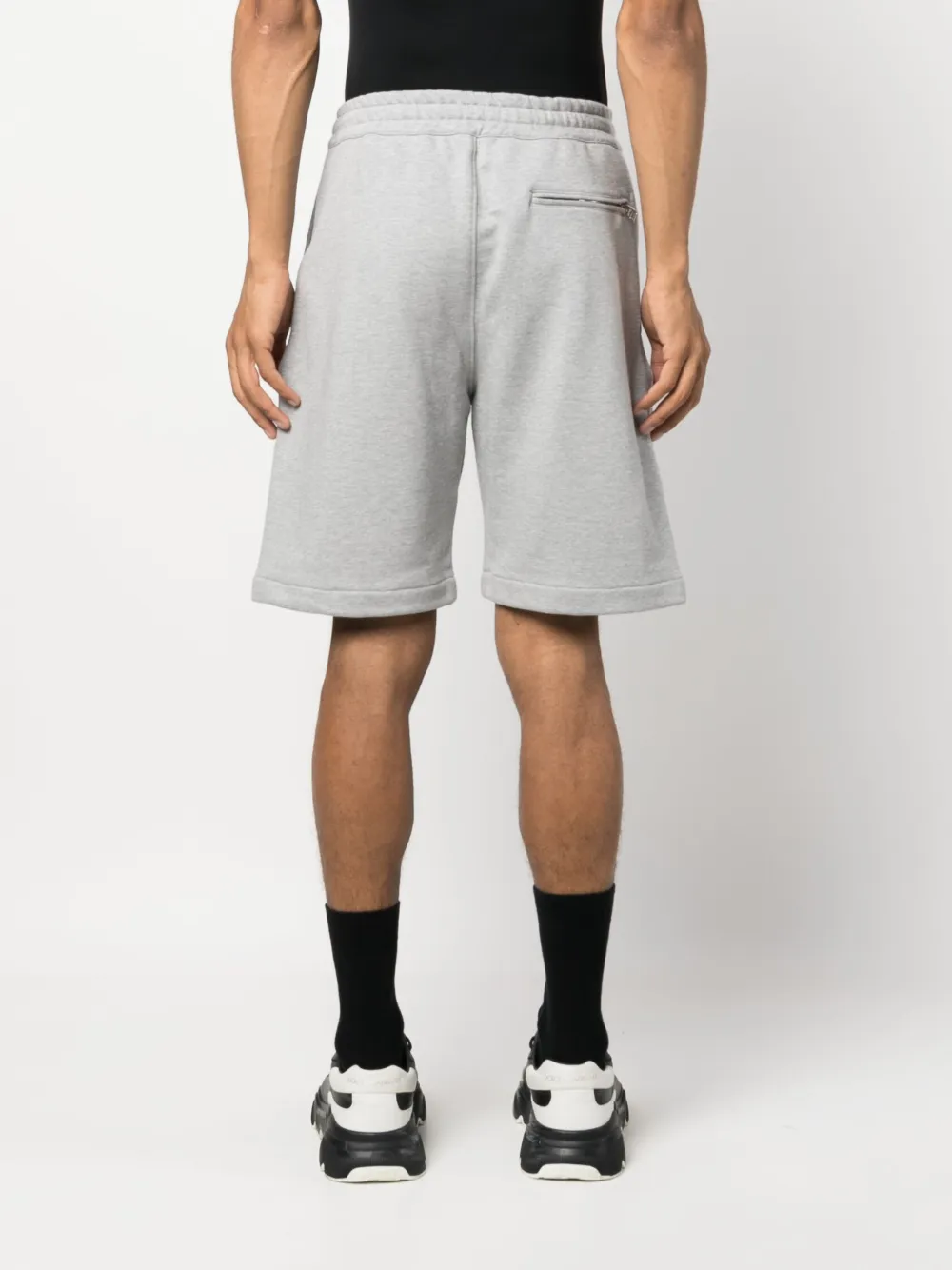 パンツ ALEXANDER MCQUEEN Dove Grey Cotton Shorts Alexander McQueen - Gray shorts with Mcqueen Graffiti logo