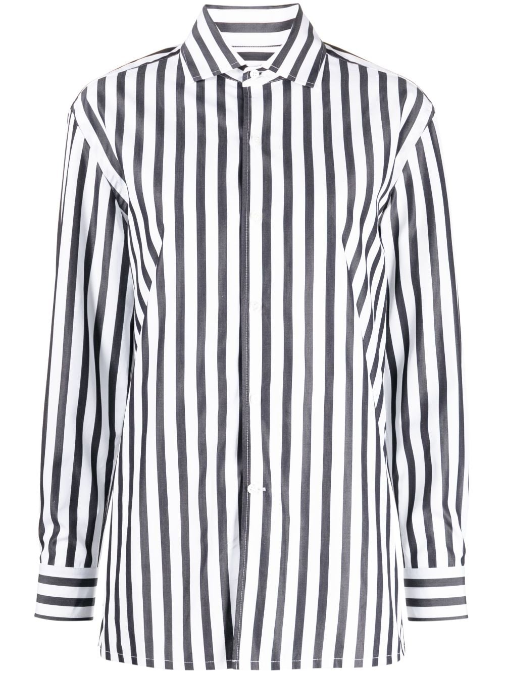 Shop Ralph Lauren Striped Cotton Shirt In Blue