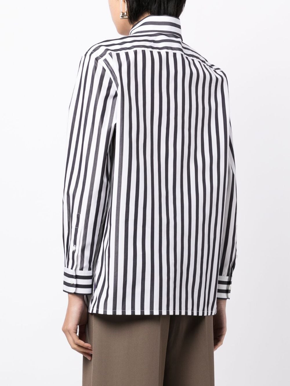 Shop Ralph Lauren Striped Cotton Shirt In Blue