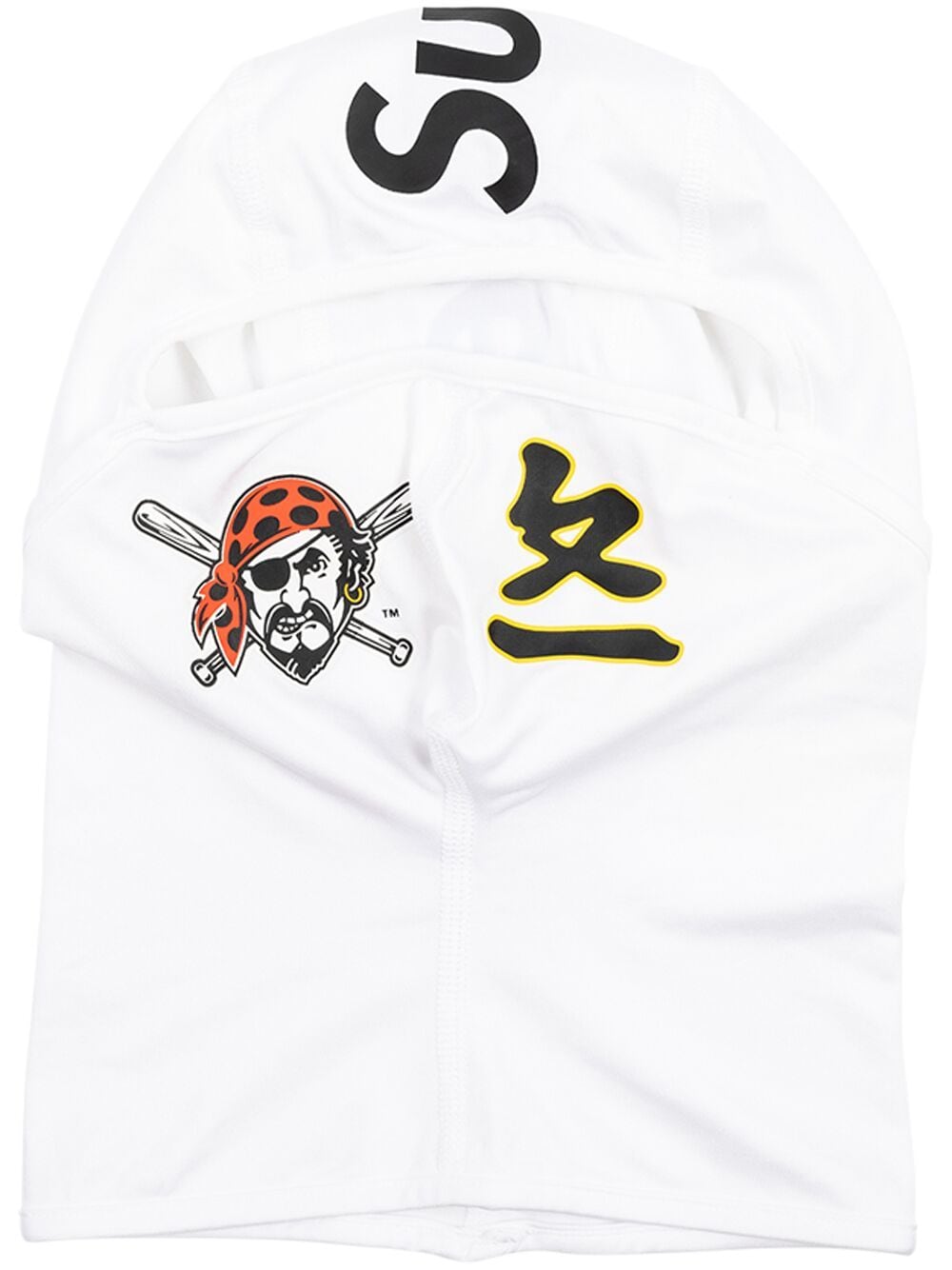 Supreme x MLB Kanji Teams "Pittsburgh Pirates - White" lightweight balaclava
