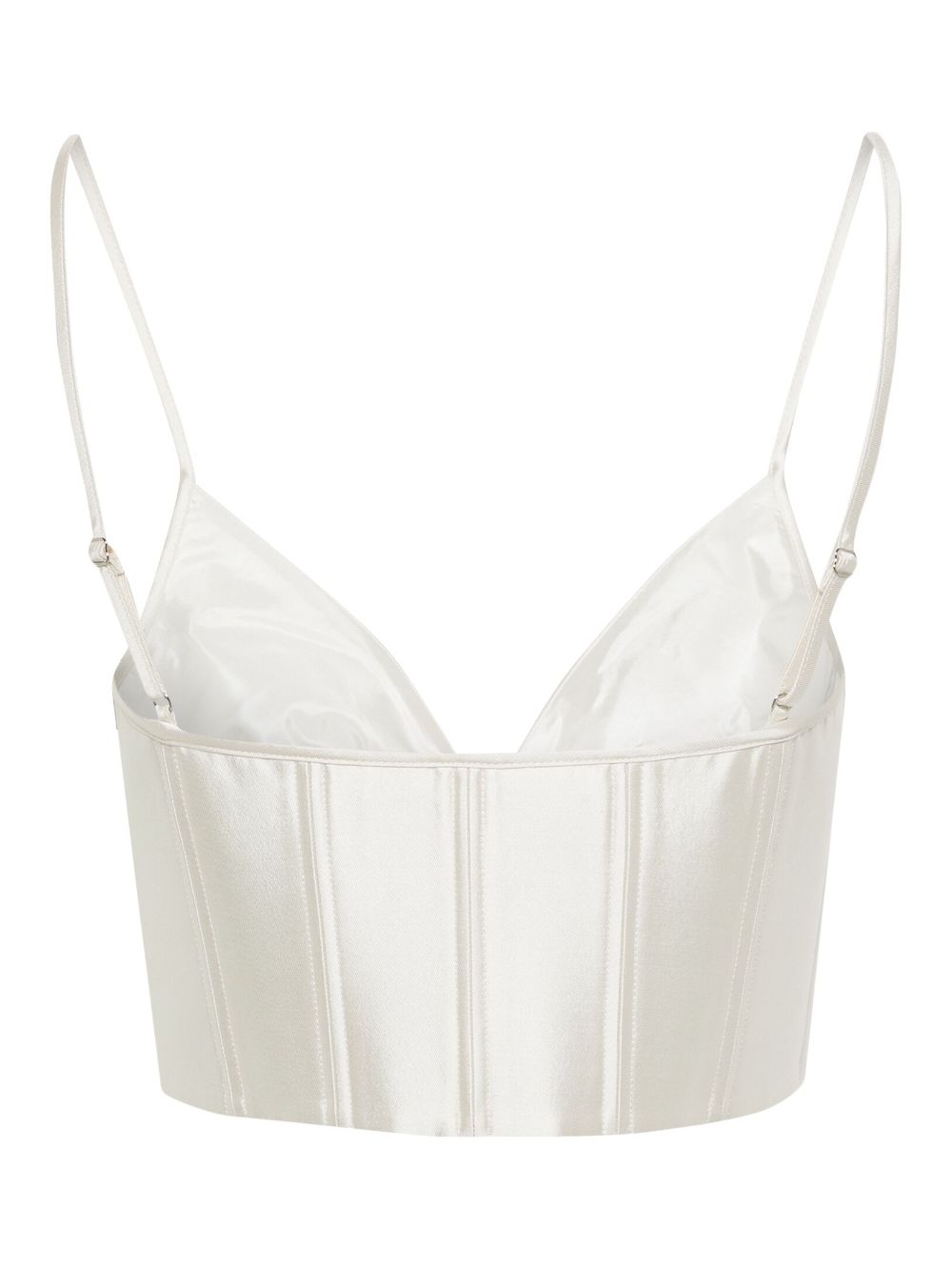 Christopher John Rogers Bralette top met rits Beige