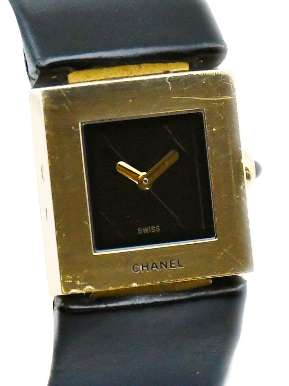 CHANEL Pre-Owned 1990-2000s pre-owned Matelassé horloge - Zwart