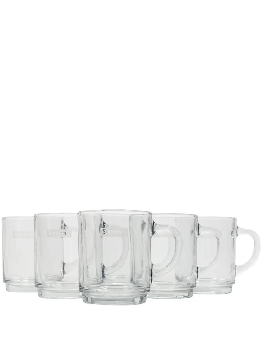 supreme x duralex lot de 6 tasses 'amber' en verre - blanc