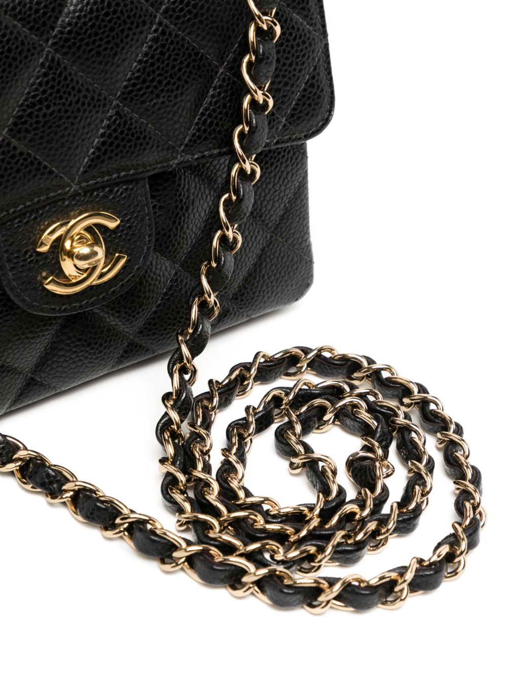 Affordable HOT SALE CHANEL 2003 diamond-quilted mini shoulder bag Women