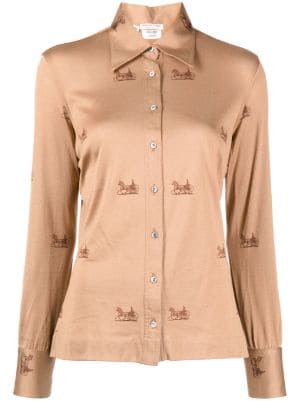 CHANEL Pre-Owned Silk Blouse - Farfetch  Black blouse long sleeve, Black  silk shirt, Blouse vintage