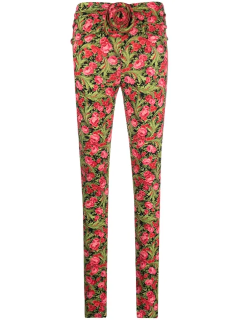 Magda Butrym floral-print skinny trousers