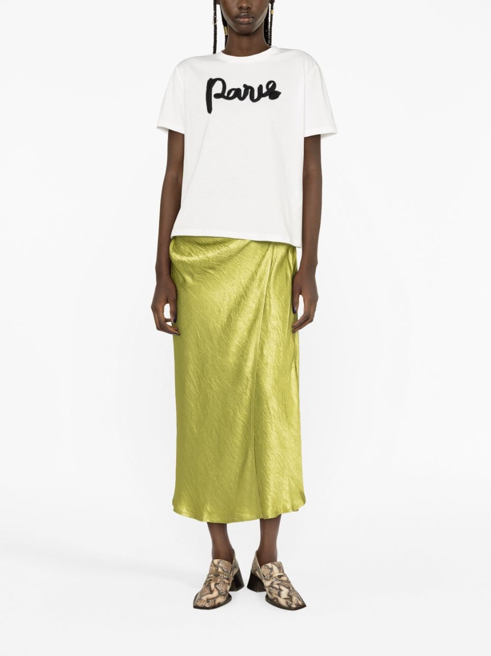 Image 2 of Maje Paris-appliqué cotton T-shirt