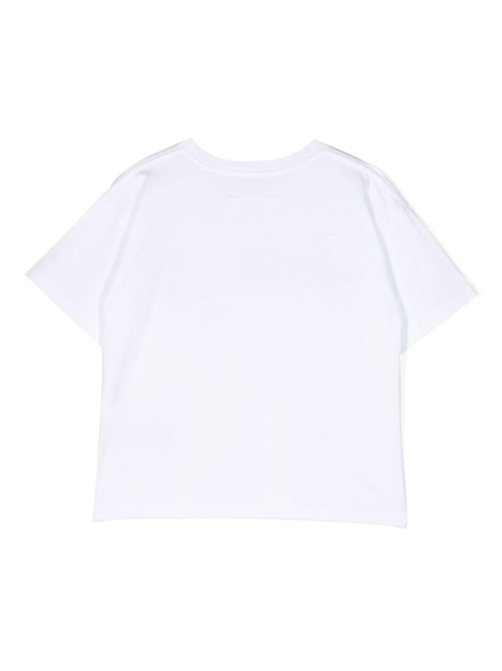 MM6 Maison Margiela Kids logo-print cotton T-shirt - Wit