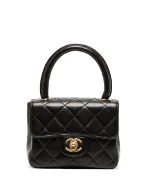 CHANEL Pre-Owned 1990s Mini Classic Flap Handbag | Black | FARFETCH