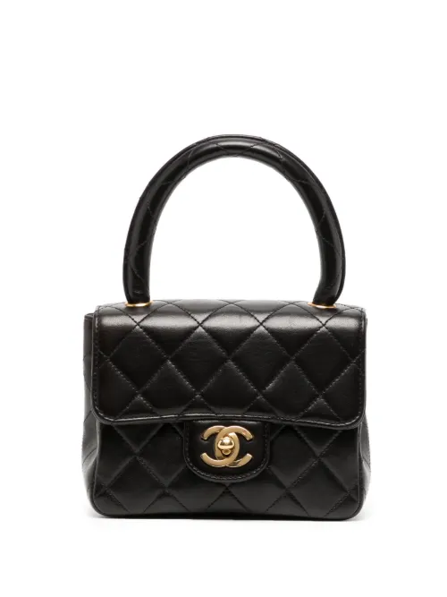 Mini sac à main à rabat (années 1990-2000) - CHANEL Pre-Owned - Modalova