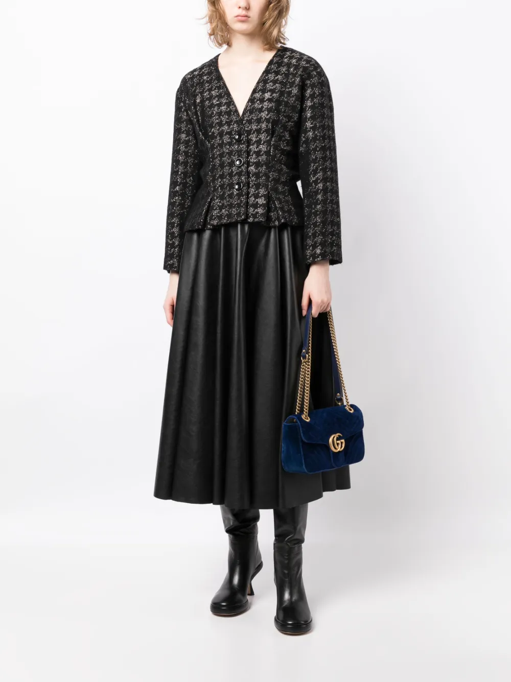 Christian Dior 1990-2000s pre-owned tweed jack - Zwart