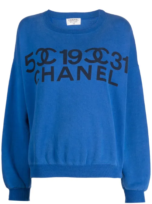 Sweat à logo imprimé (années 1990-2000) - CHANEL Pre-Owned - Modalova