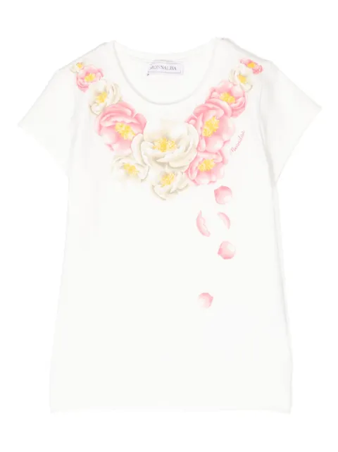 Monnalisa floral-print short-sleeve T-shirt