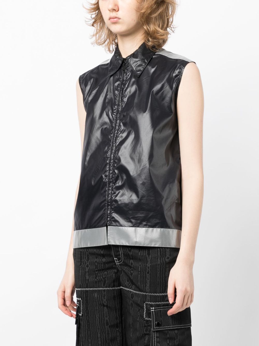 CHANEL 1999 two-tone zip-up vest Women