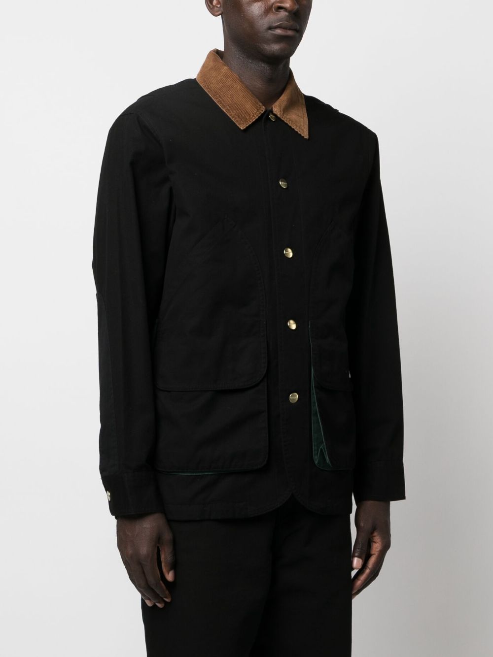 Shop Carhartt Panelled-design Shirt Jacket In Black