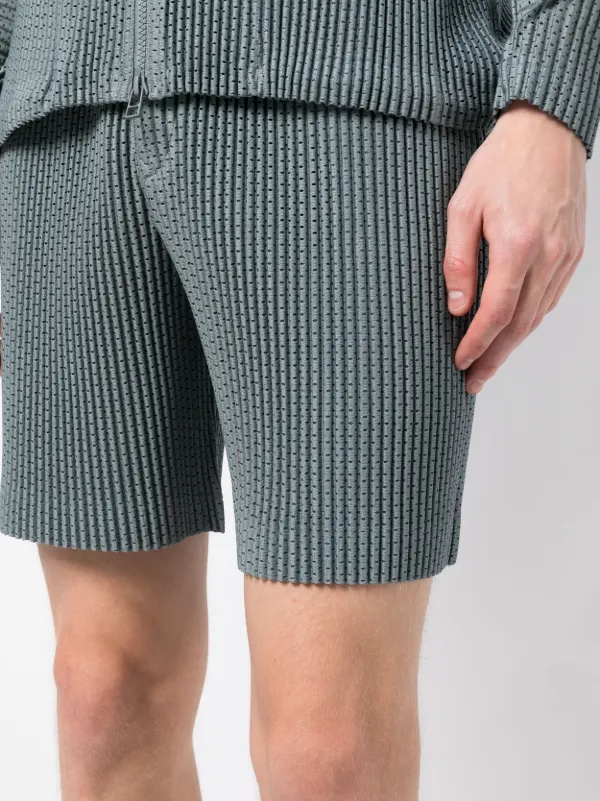 Homme Plissé Issey Miyake straight-leg Pleated Mesh Shorts - Farfetch