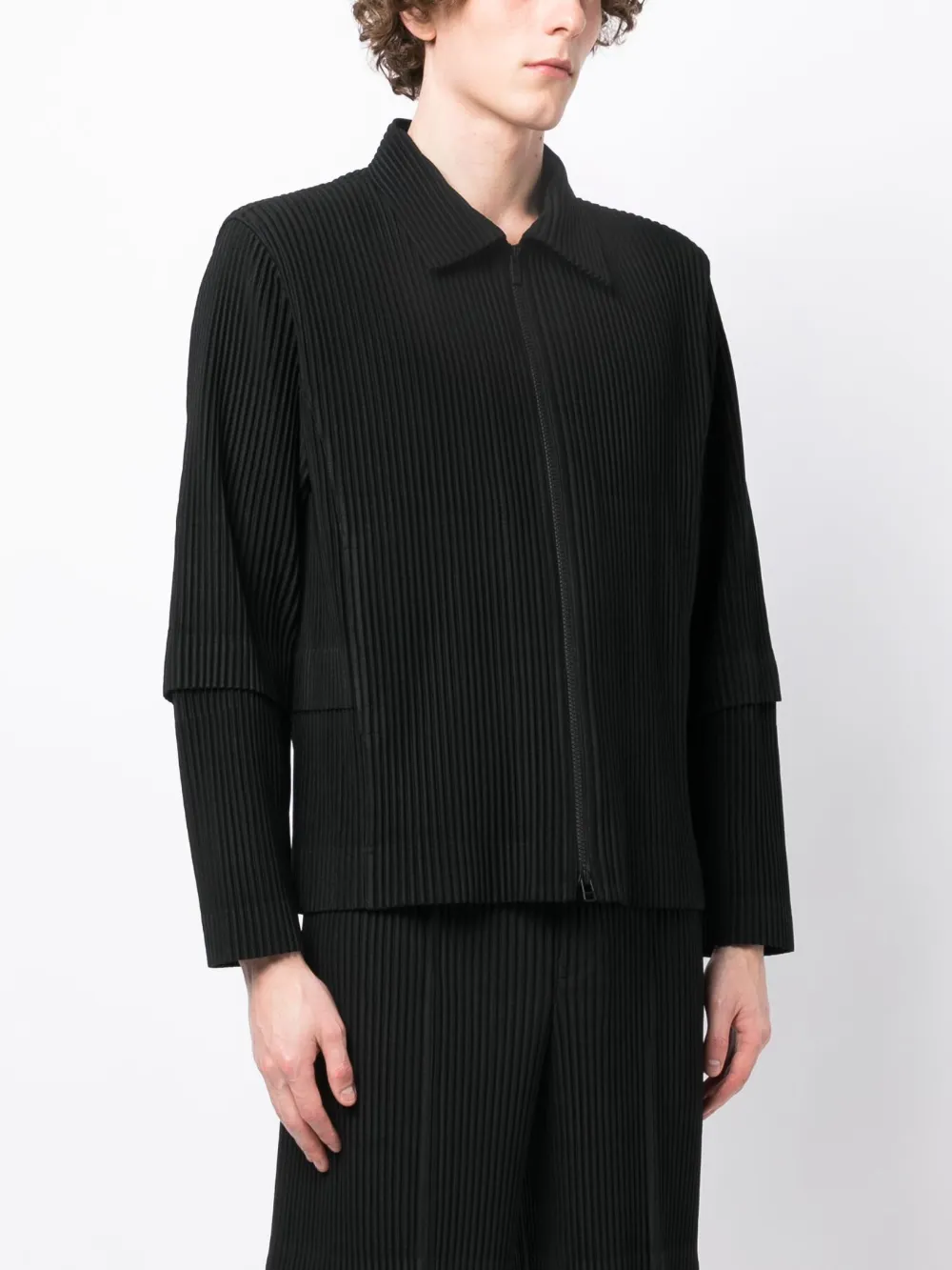 Homme Plissé Issey Miyake Pleated Cargo Shirt Jacket - Farfetch