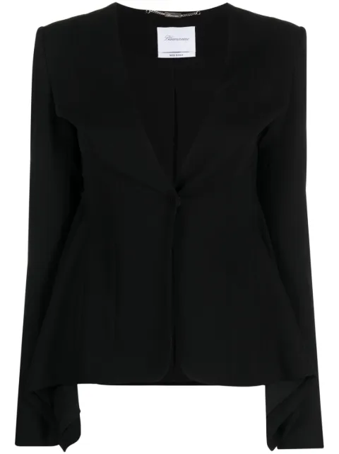 Blumarine draped single-breasted cady blazer