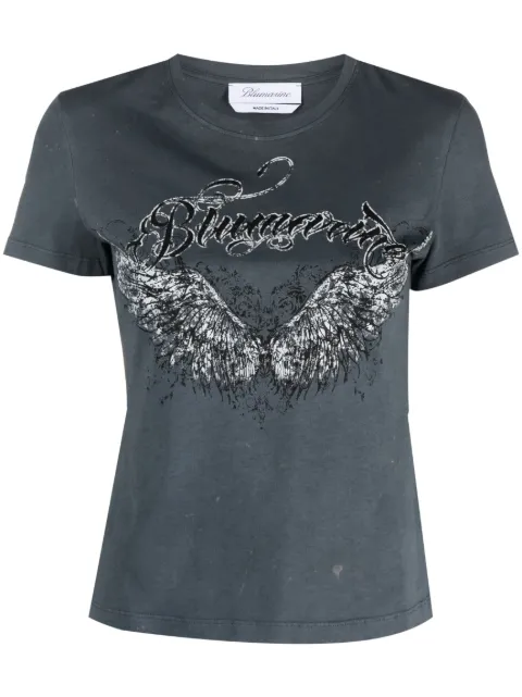 Blumarine logo-print cotton T-shirt