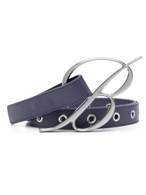 Blumarine logo-buckle leather belt