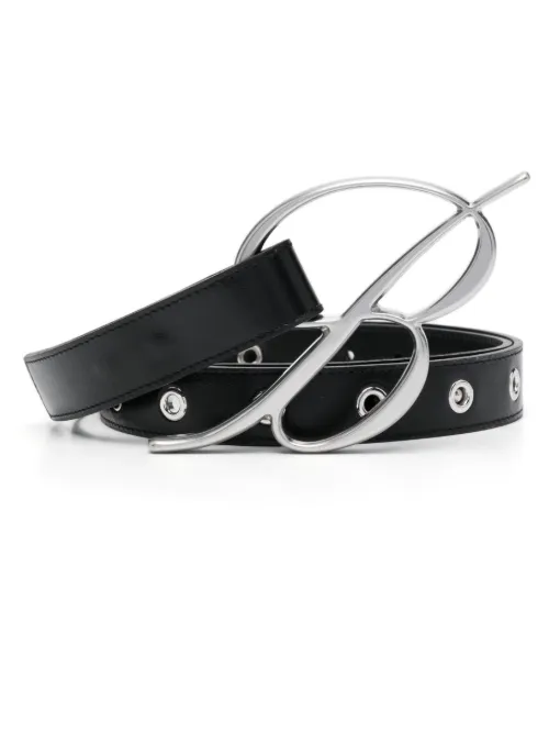 Ceinture en cuir à boucle logo - Blumarine - Modalova