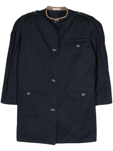 Versace Pre-Owned 1980s button-up cotton military jacket