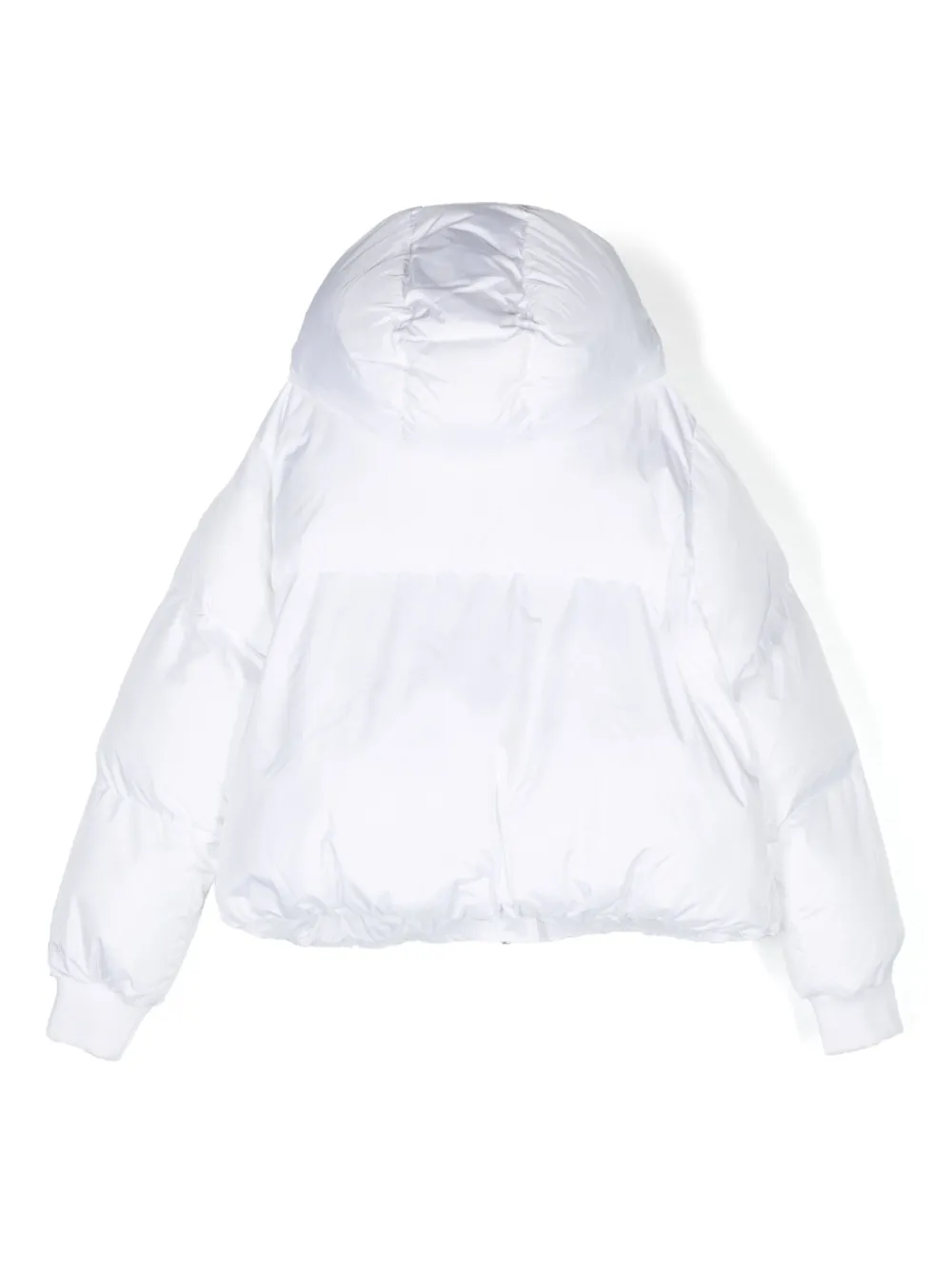 MM6 Maison Margiela Kids padded hooded jacket - Wit