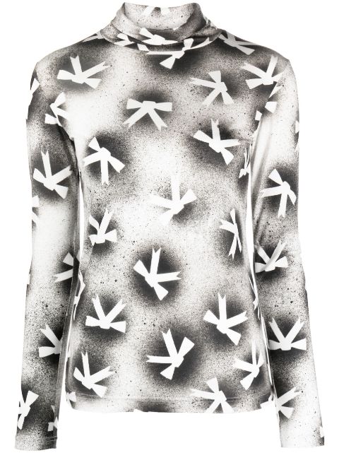 Viktor & Rolf bow-print roll-neck top