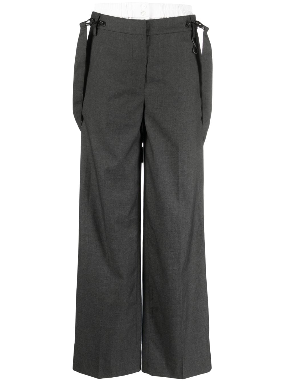 Remain Straight-leg Suspender Trousers In Grey