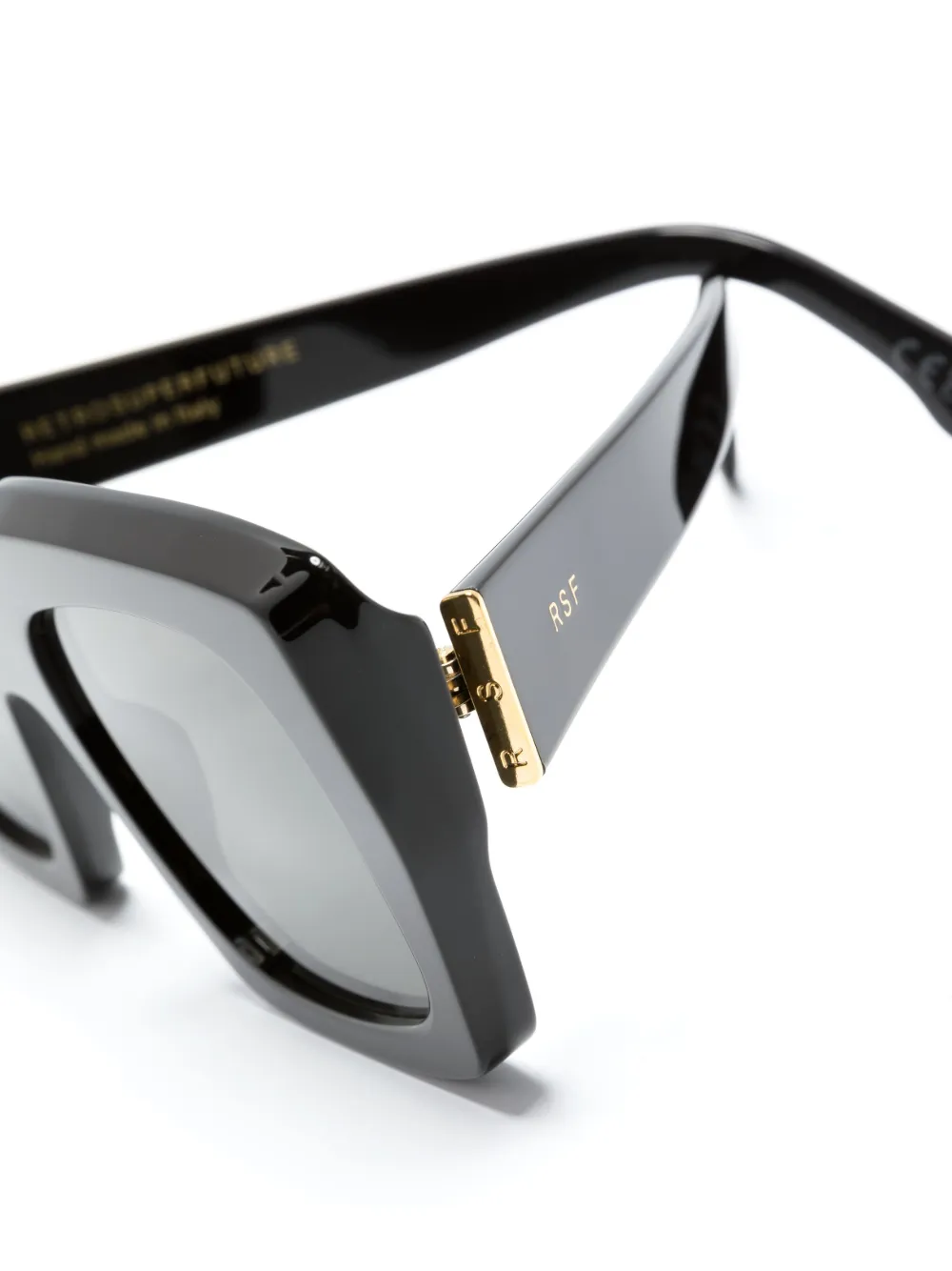  Retrosuperfuture Logo-print Square-frame Sunglasses - Black 