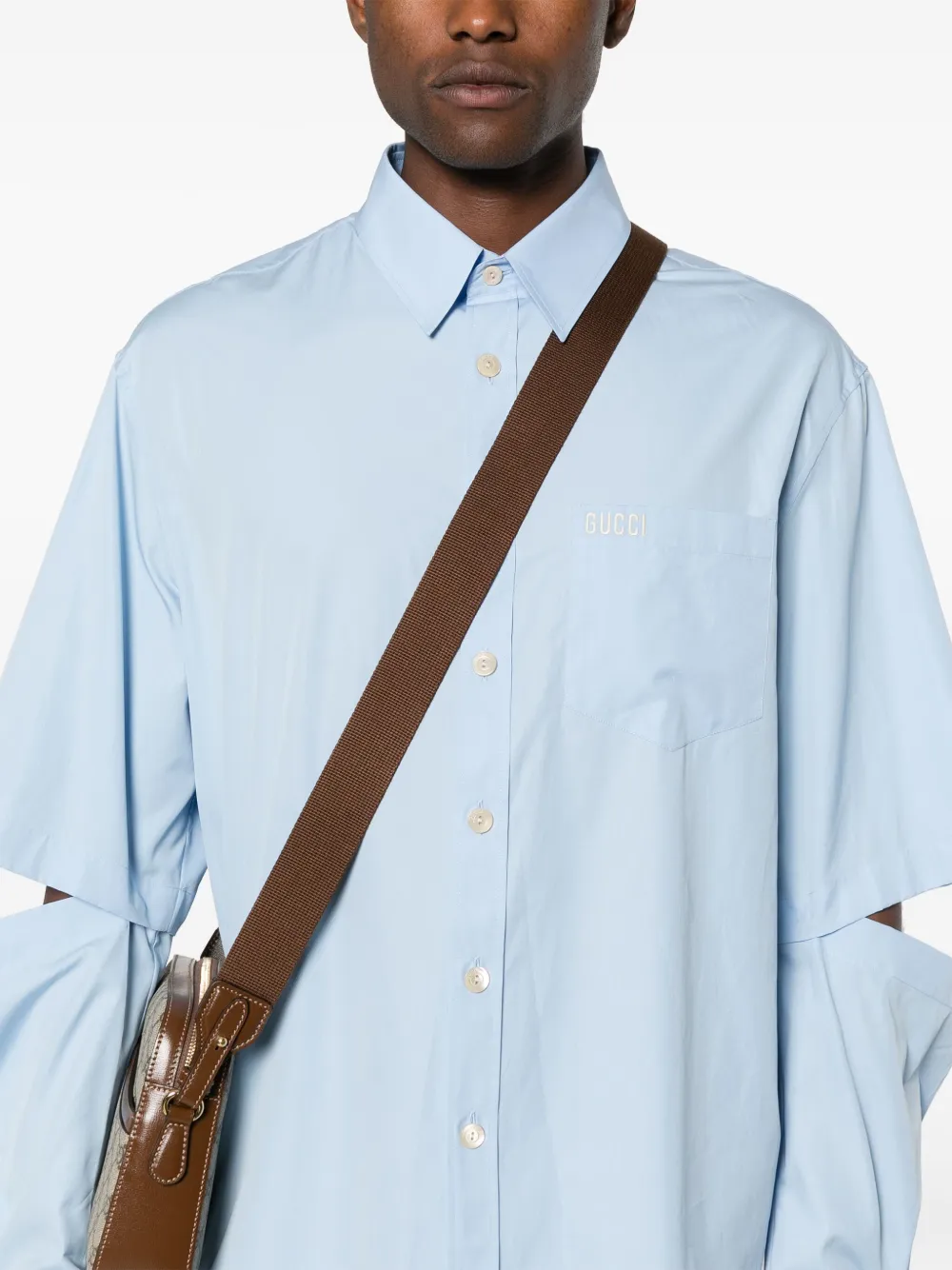 Tシャツ・カットソー GUCCI SS25 Embroidered poplin shirt (814552Z7AHG 4061) เสื้อ gucci ราคาพิเศษ | ซื้อออนไลน์ที่ Shopee ส่งฟรี*ทั่วไทย