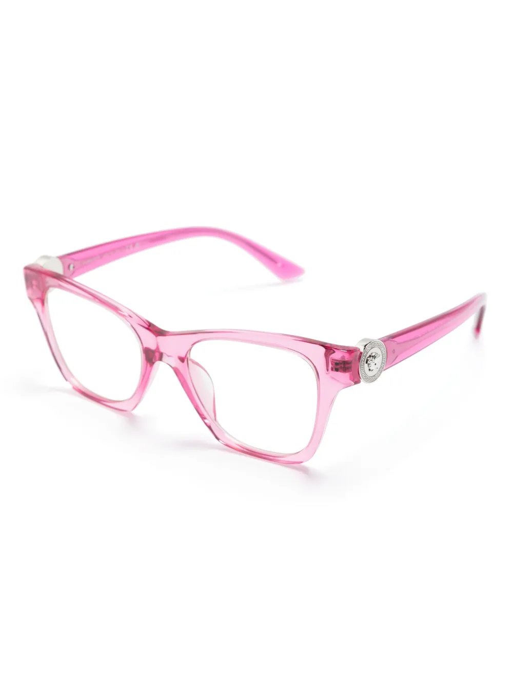 Versace Eyewear Medusa-plaque cat-eye glasses - Roze
