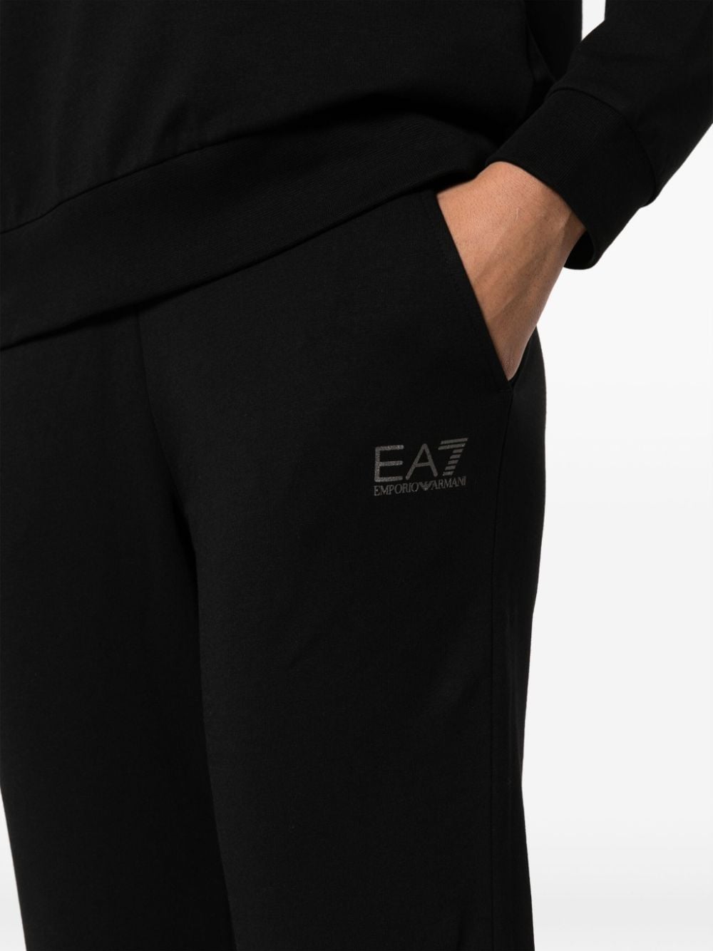 Ea7 Emporio Armani Trainingsbroek met logoprint Zwart