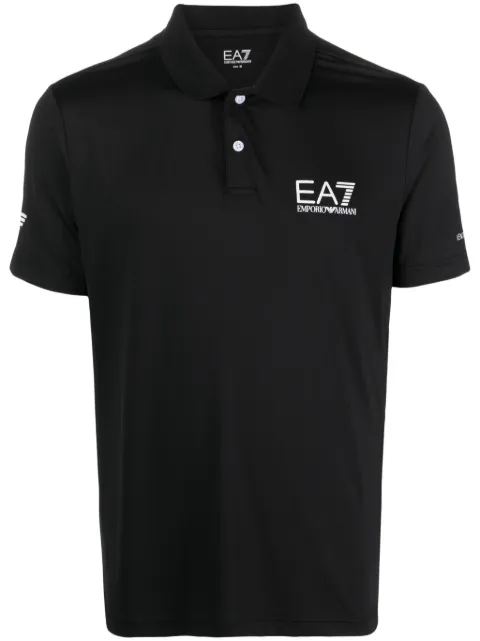 Ea7 Emporio Armani logo-print polo shirt