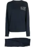 Ea7 Emporio Armani logo-print crew-neck tracksuit - Blue