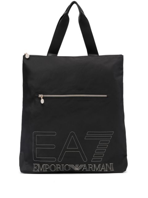 Ea7 Emporio Armani logo印花托特包