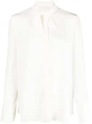 9DM17 sacai サカイ 長袖シャツ プリーツ 19-04805 ホワイト Sacai プリーツディテール シャツ | ホワイト | FARFETCH JP