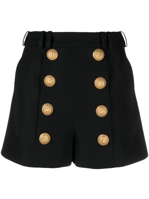 Balmain high-waisted virgin-wool shorts 