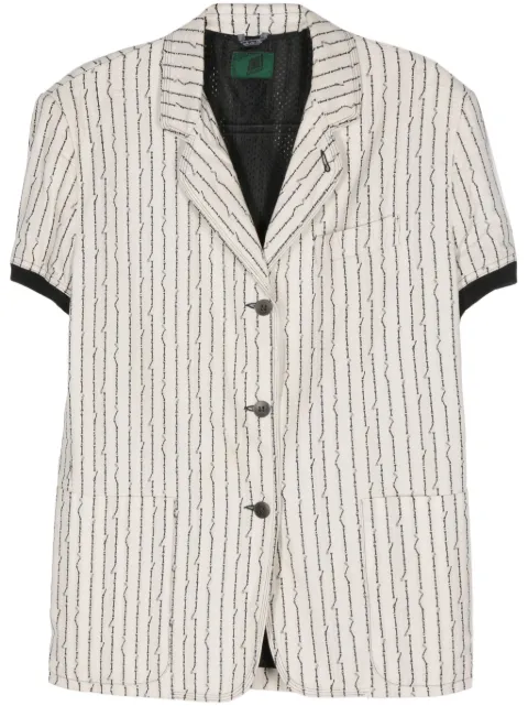 Jean Paul Gaultier Pre-Owned 1990s bone-motif striped jacket