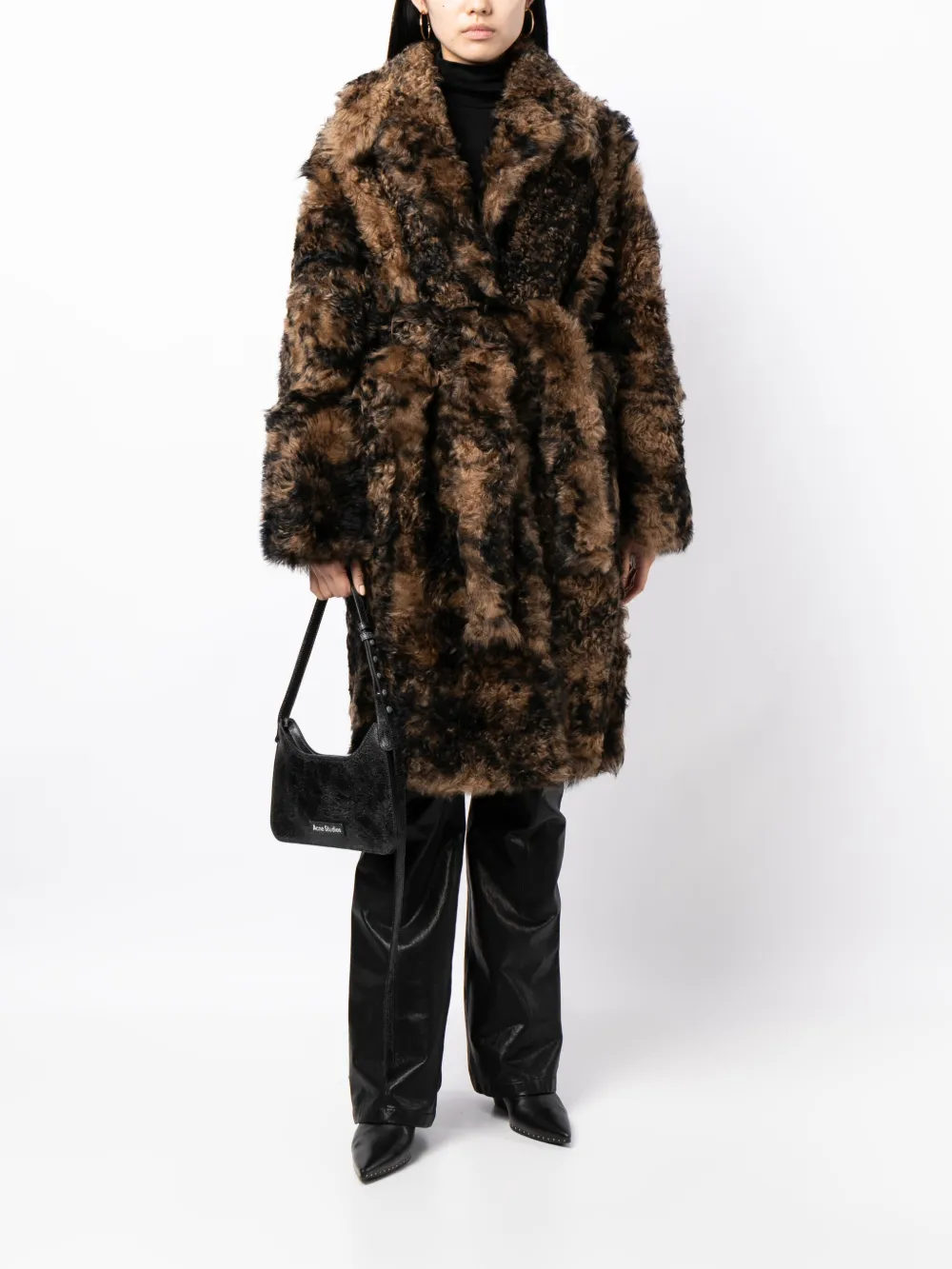 Shoreditch Ski Club LILAH SHEARLING COAT - Bruin