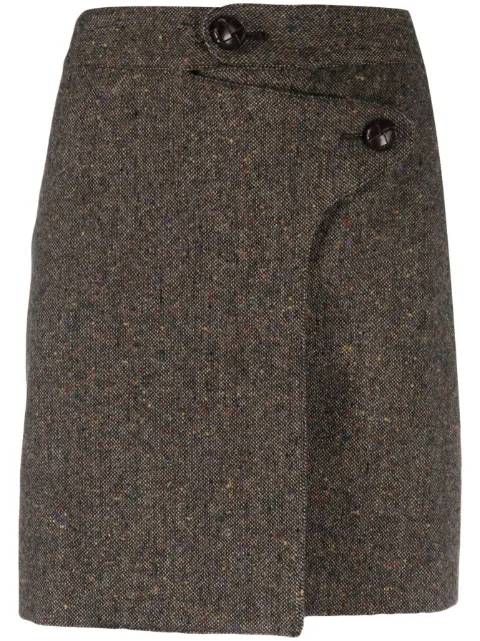DSQUARED2 wool-tweed wrap skirt