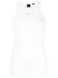 PINKO logo-print ribbed tank top - White