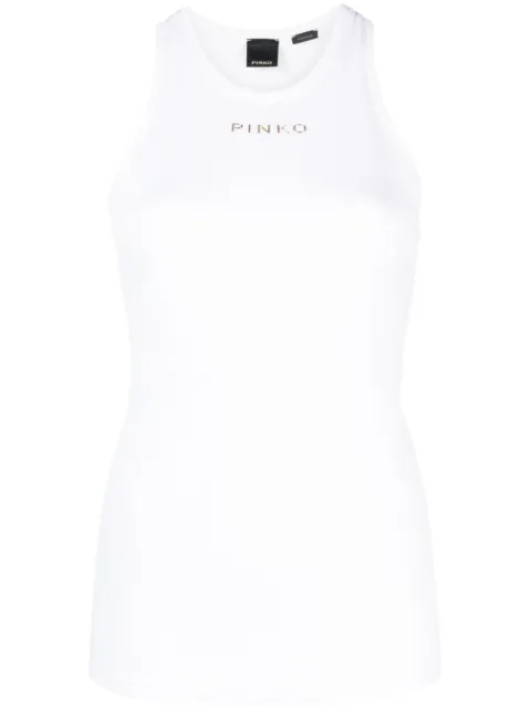 PINKO ribbed top with logo