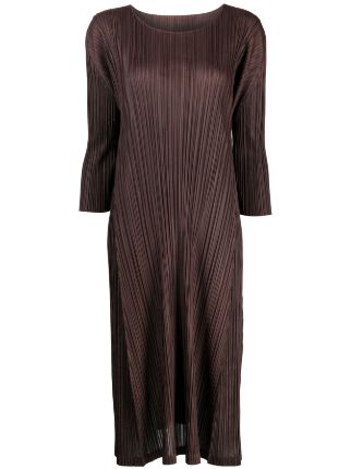 Pleats Please Issey Miyake Mellow Pleated T-shirt Dress - Farfetch