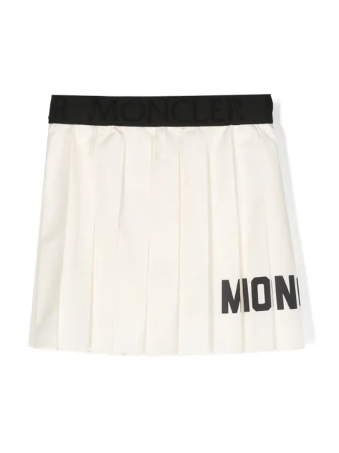 Moncler Enfant - logo-print pleated mini skirt