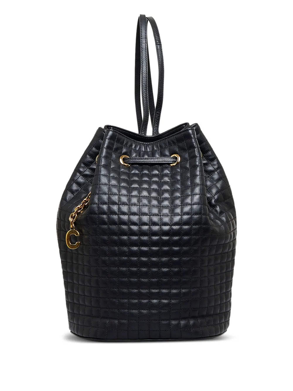 Céline Pre-Owned Quilted Logo Charm Backpack - Farfetch