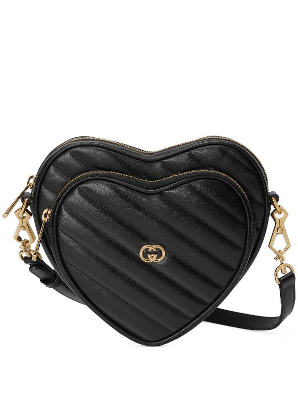 Gucci Women's Interlocking G Mini Heart Shoulder Bag
