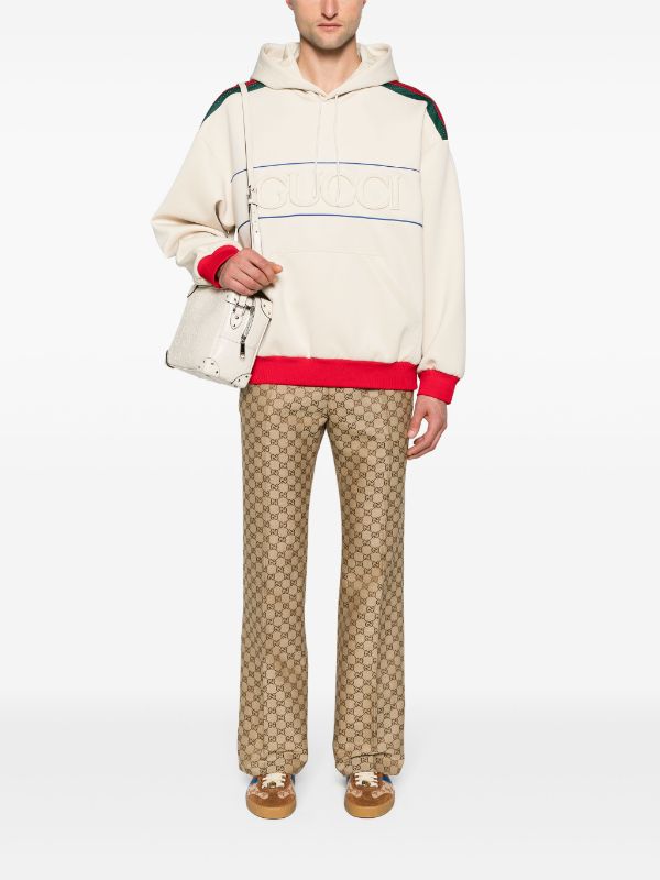 Gucci GG Supreme Linen Blend Trousers - Farfetch