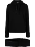 Ea7 Emporio Armani logo-print tonal tracksuit - Black