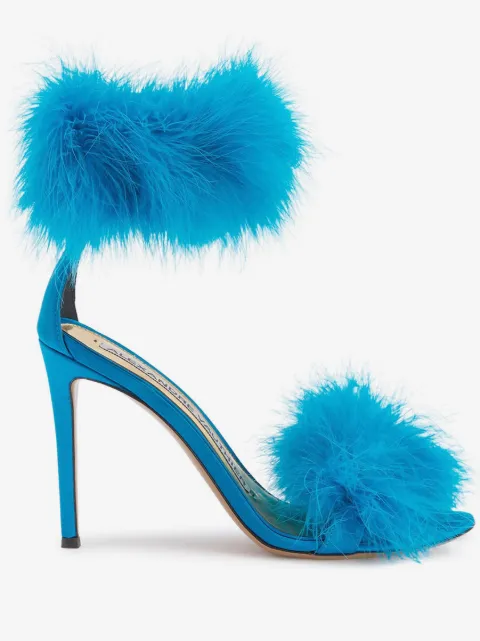 Alexandre Vauthier Veronica 105mm feather-detailing sandals 
